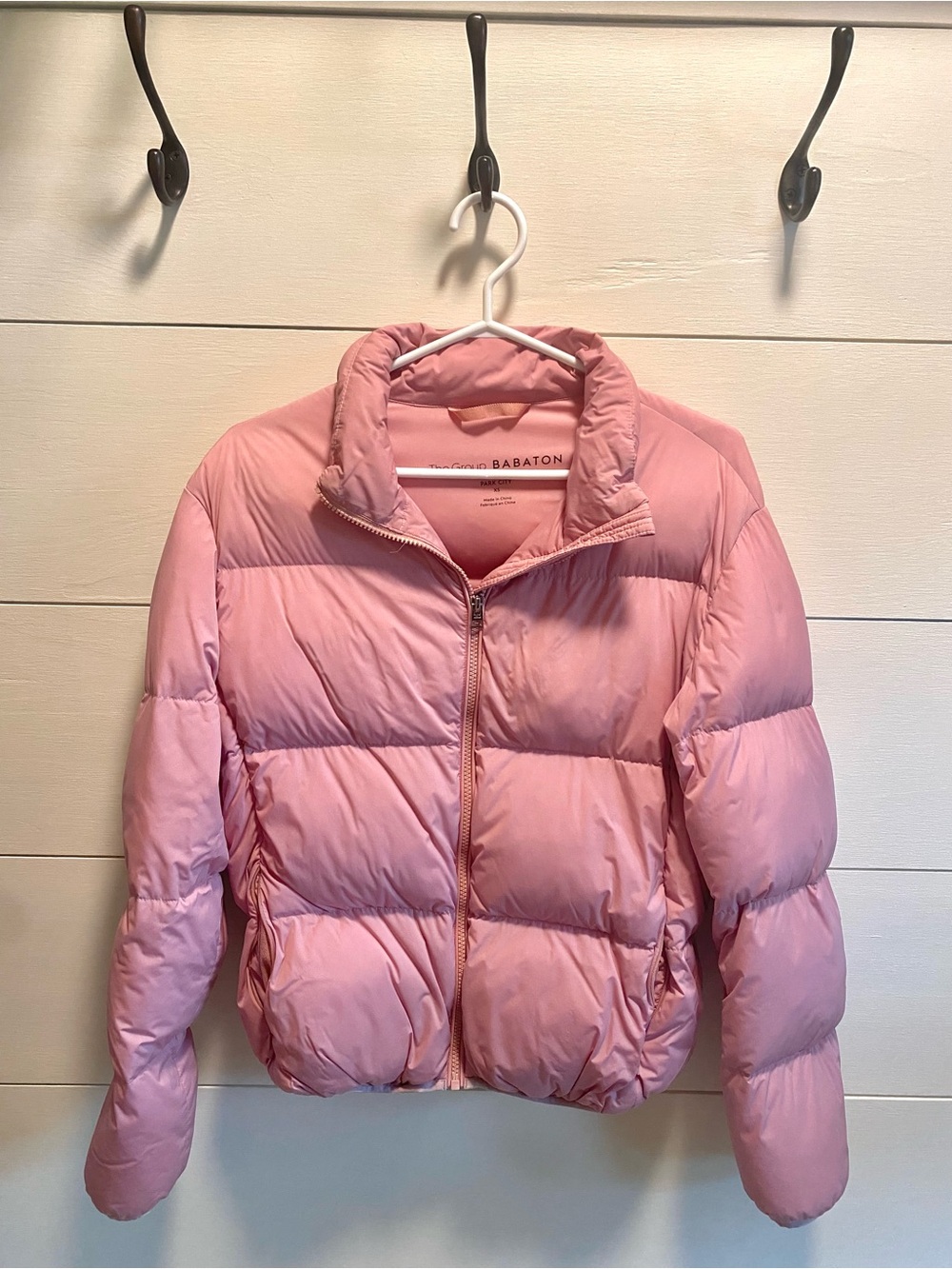 Aritzia Pink Puffer Coat